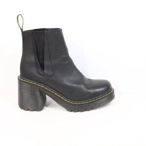 Dr Martens Spence Chelsea Boots sz 9 Women Platform Shoes Black Leather Pull on